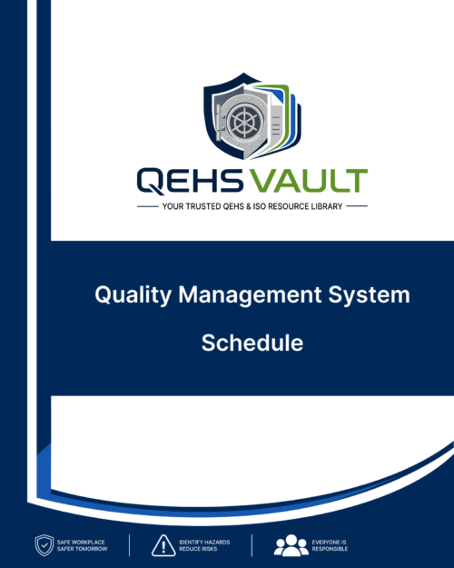 Calibration Schedule
